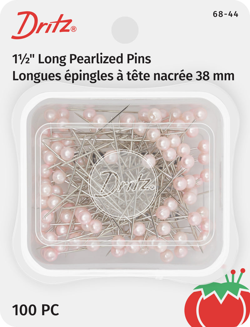 Chargez l'image dans la visionneuse de la galerie, 68-44|Dritz 1-1/2" Long Pearlized Pins, Pink, 100 pc