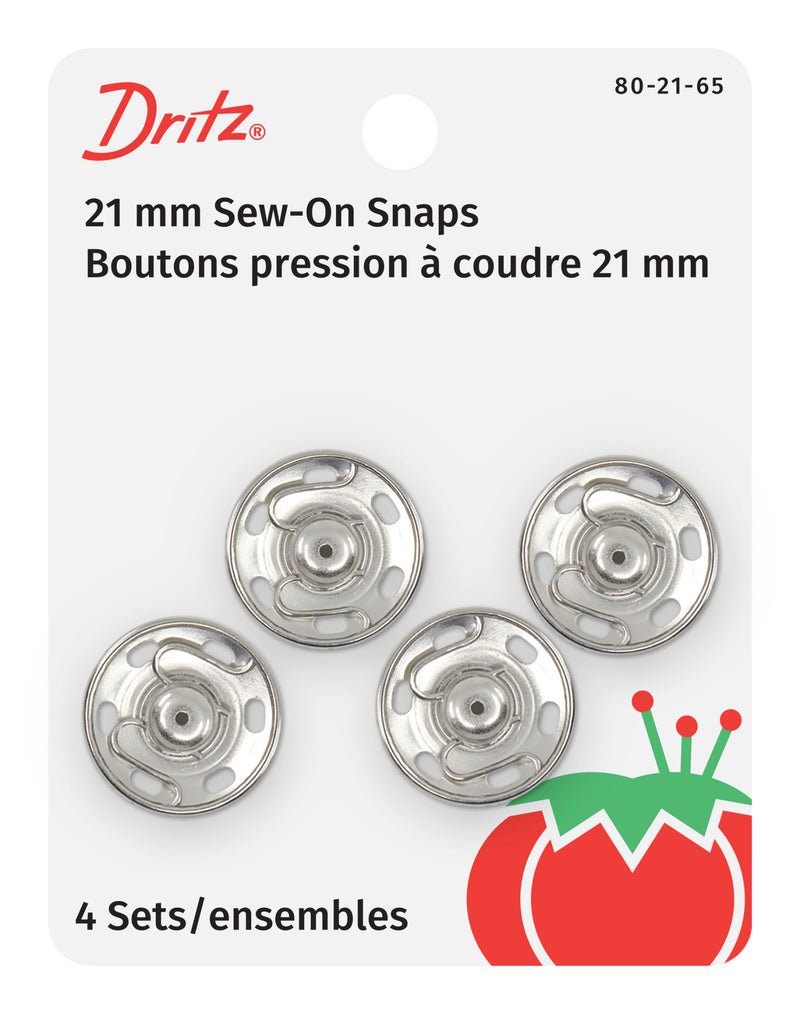 Chargez l'image dans la visionneuse de la galerie, 80-21-65|Dritz Sew-On Snaps, 4 Sets, Size 10, Nickel