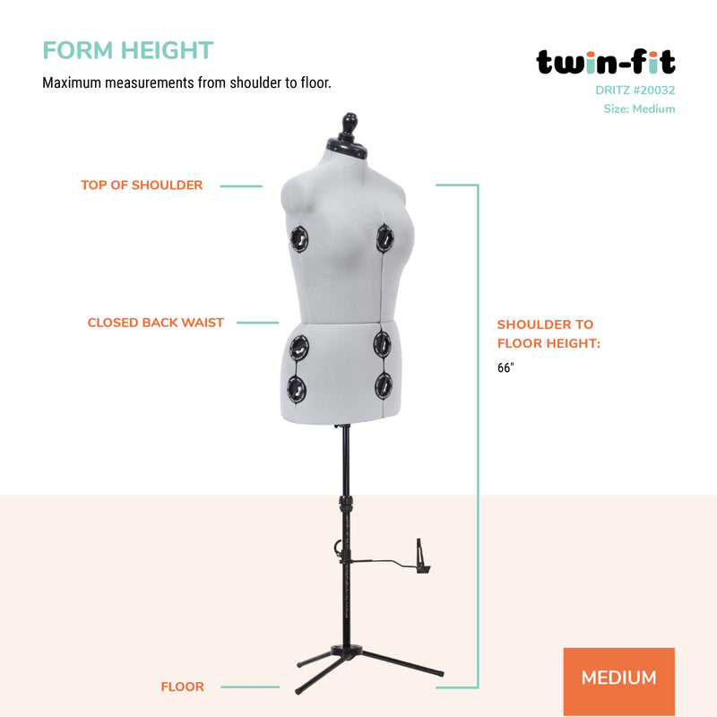 Chargez l'image dans la visionneuse de la galerie, 20032|Dritz Twin-Fit Adjustable Dress Form, Medium