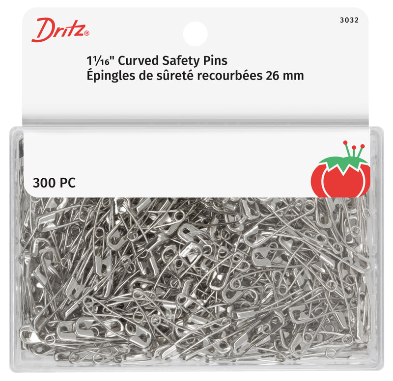 Chargez l'image dans la visionneuse de la galerie, 3032|Dritz 1-1/16" Curved Safety Pins, Nickel, 300 pc