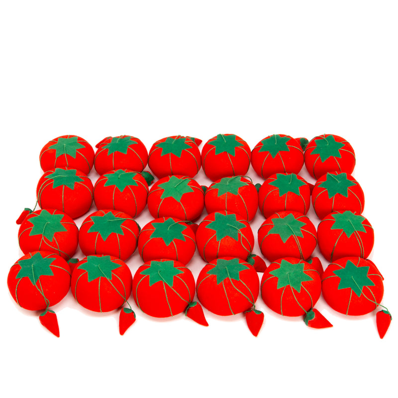 Chargez l'image dans la visionneuse de la galerie, CW29|Dritz 2-3/4" Tomato Pin Cushion with Strawberry Emery, 24 pc