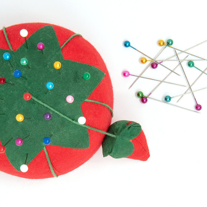Chargez l'image dans la visionneuse de la galerie, 734|Dritz 2.75" Tomato Pin Cushion in Bulk, 24 Count, Red