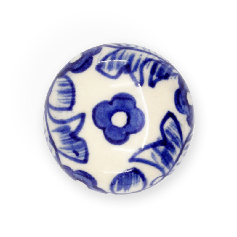 Chargez l'image dans la visionneuse de la galerie, 47048|Dritz Ceramic Small Delft Ball Knob, Blue & White