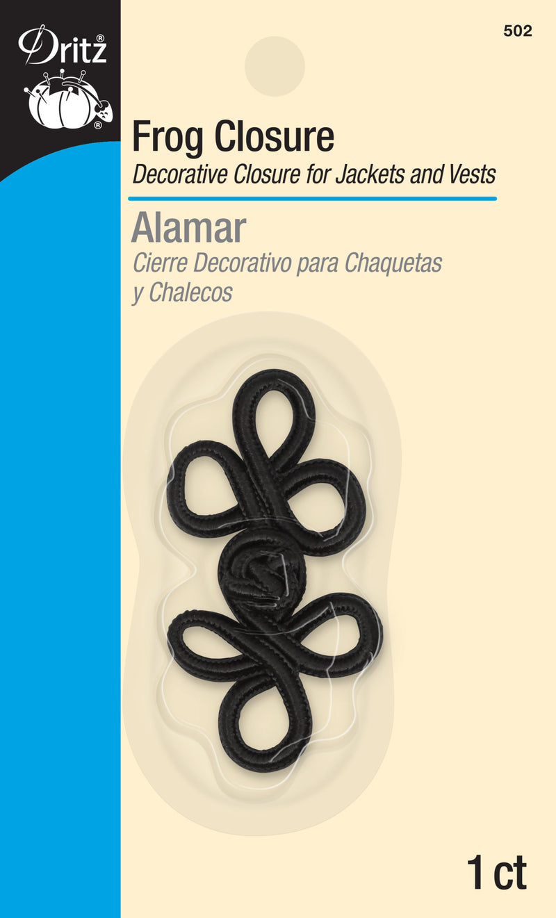 Chargez l'image dans la visionneuse de la galerie, 502|Dritz 2" Frog Closure Set, Black