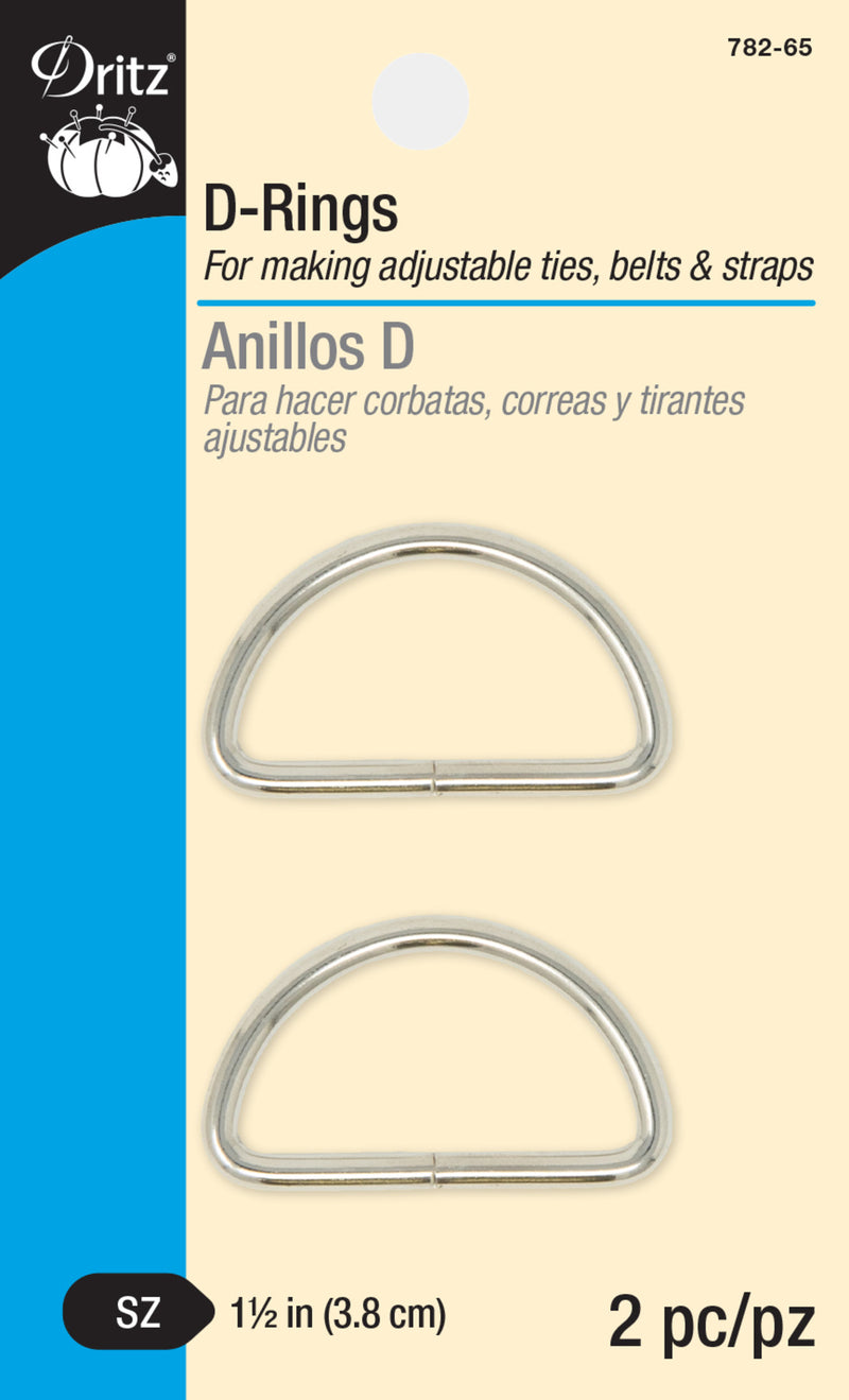 Chargez l'image dans la visionneuse de la galerie, 782-65|Dritz 1-1/2" D-Rings, Silver, 2 pc