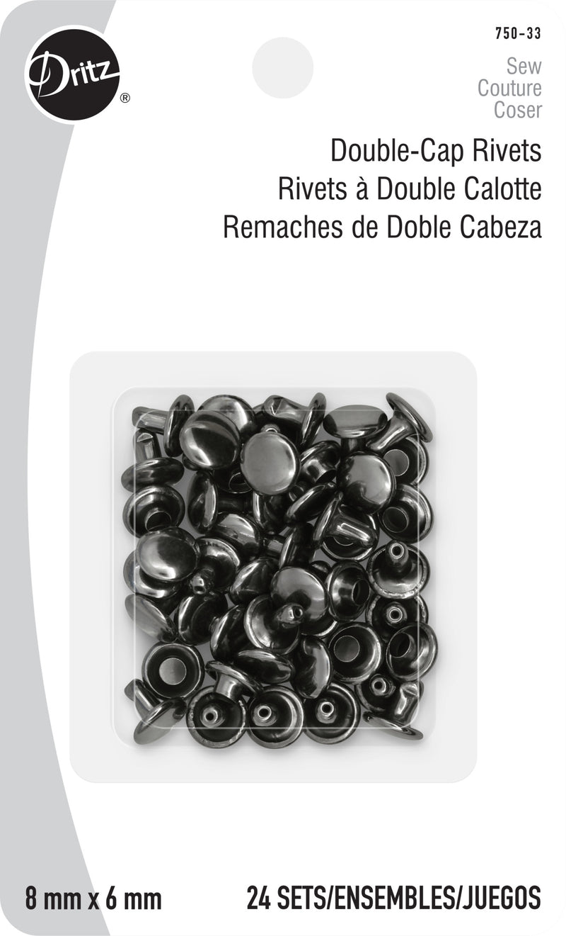 Chargez l'image dans la visionneuse de la galerie, 750-33|Dritz Double-Cap Rivets, 24 Sets, Gunmetal