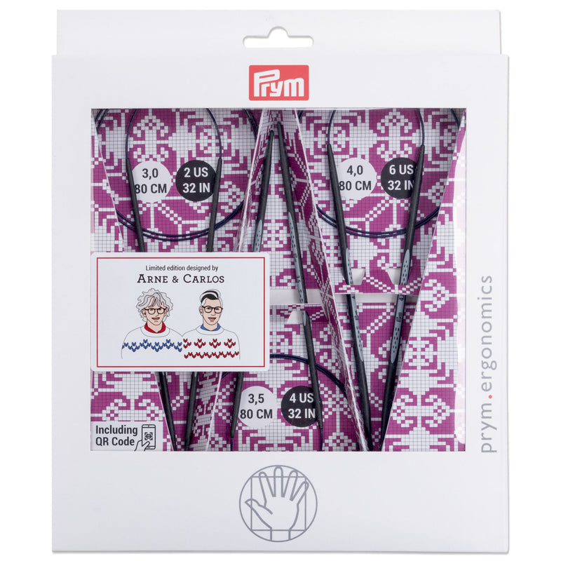 Chargez l'image dans la visionneuse de la galerie, 215010|Prym 32" Limited Edition Arne & Carlos Circular Knitting Needles Set, Carbon