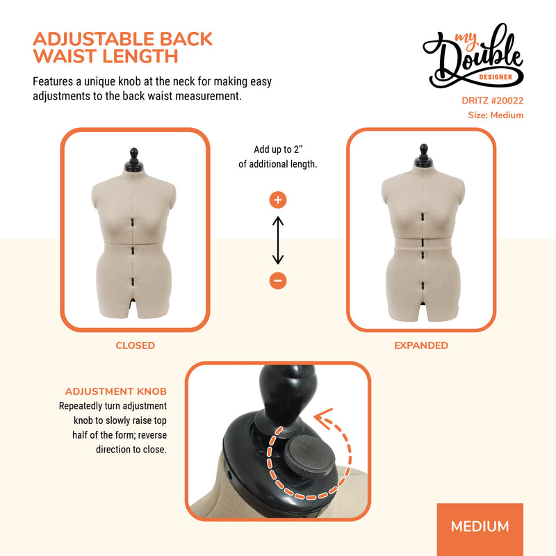 Chargez l'image dans la visionneuse de la galerie, 20022|Dritz My Double Designer Adjustable Dress Form, Medium