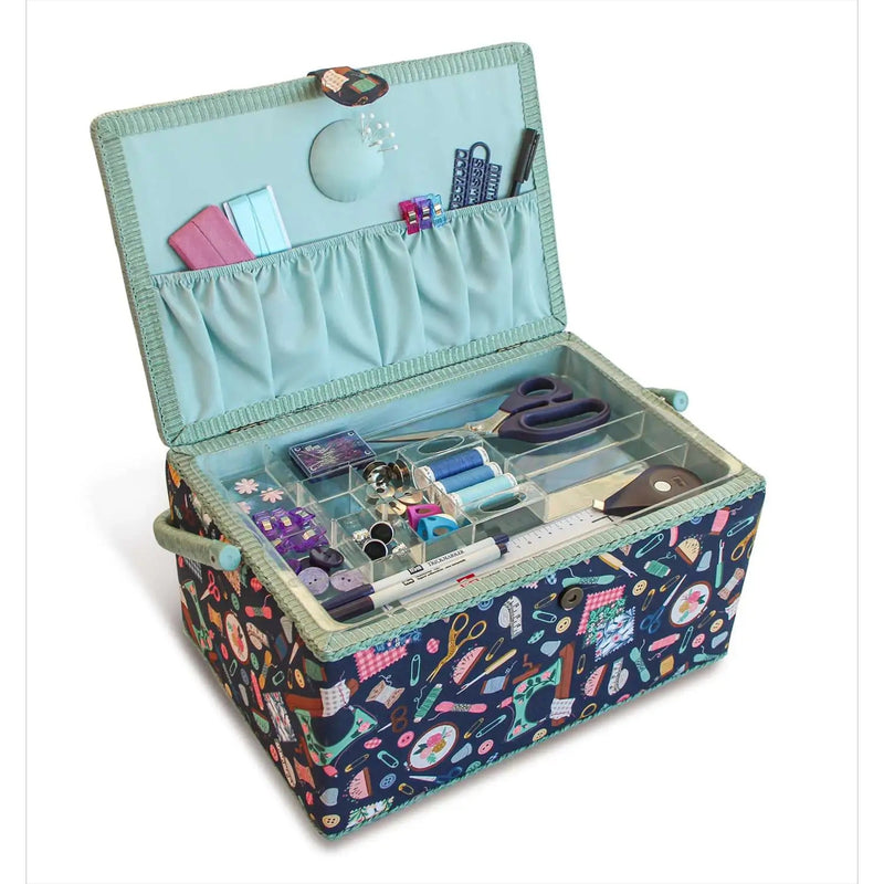 Chargez l'image dans la visionneuse de la galerie, 612064|Prym Sewing Basket, XL, Aqua Notions