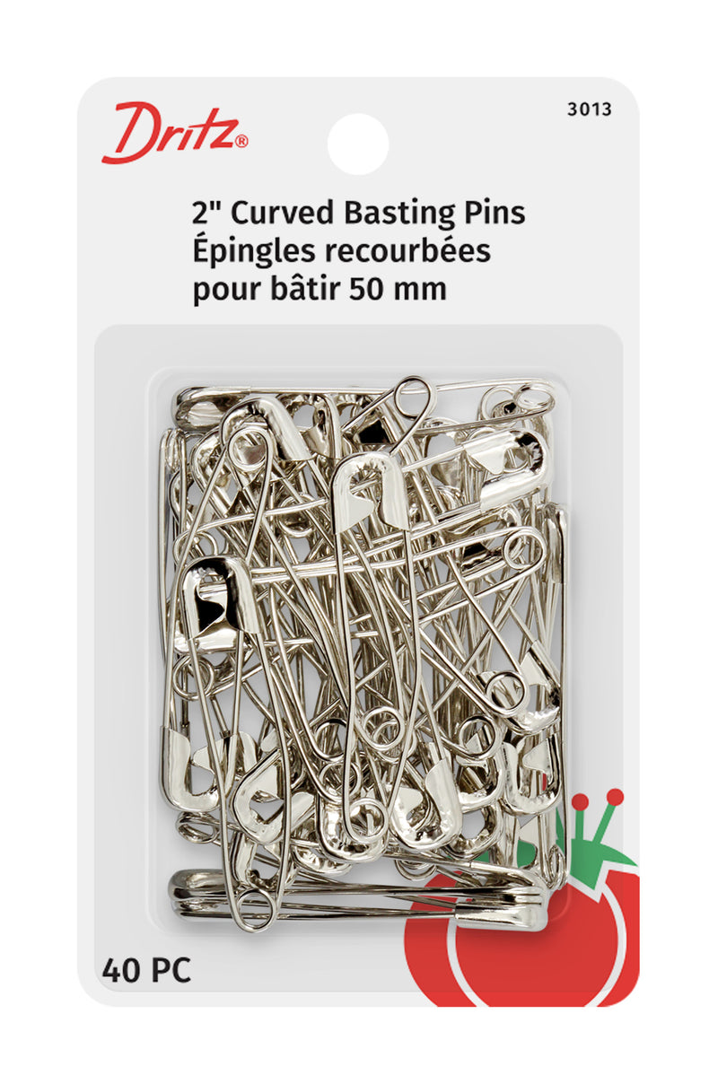 Chargez l'image dans la visionneuse de la galerie, 3013|Dritz 2" Curved Basting Pins, Nickel, 40 pc