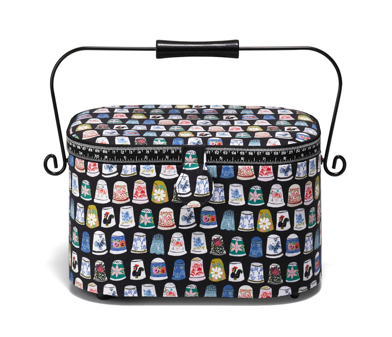 Chargez l'image dans la visionneuse de la galerie, 612651|Prym Oval Sewing Basket, Large, Thimbles