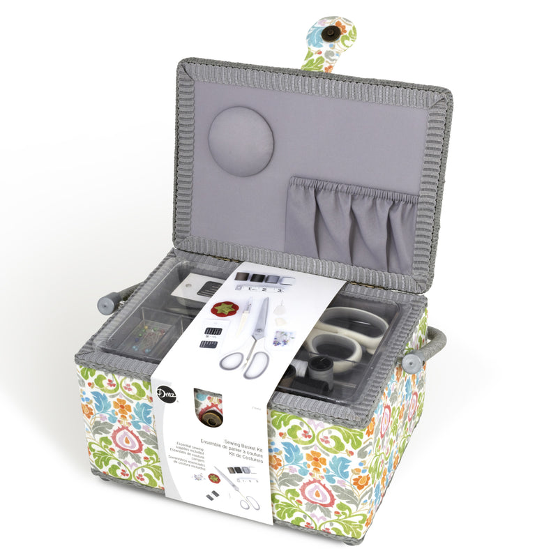 Chargez l'image dans la visionneuse de la galerie, Z10452|Dritz Essential Sewing Basket Kit, Medium