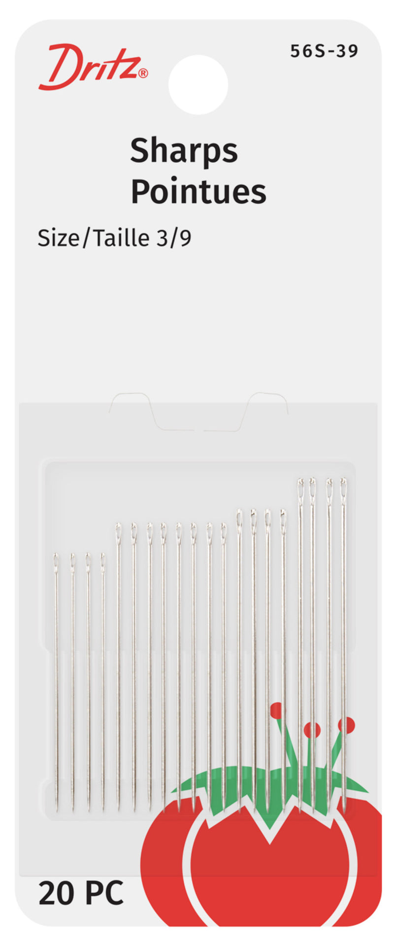 Chargez l'image dans la visionneuse de la galerie, 56S-39|Dritz Sharps Hand Needles, Assorted 3/9, 20 pc