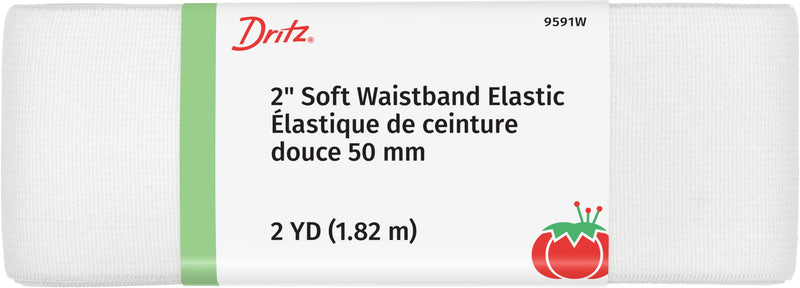 Chargez l'image dans la visionneuse de la galerie, 9591W|Dritz 2" Soft Waistband Elastic, White, 2 yd