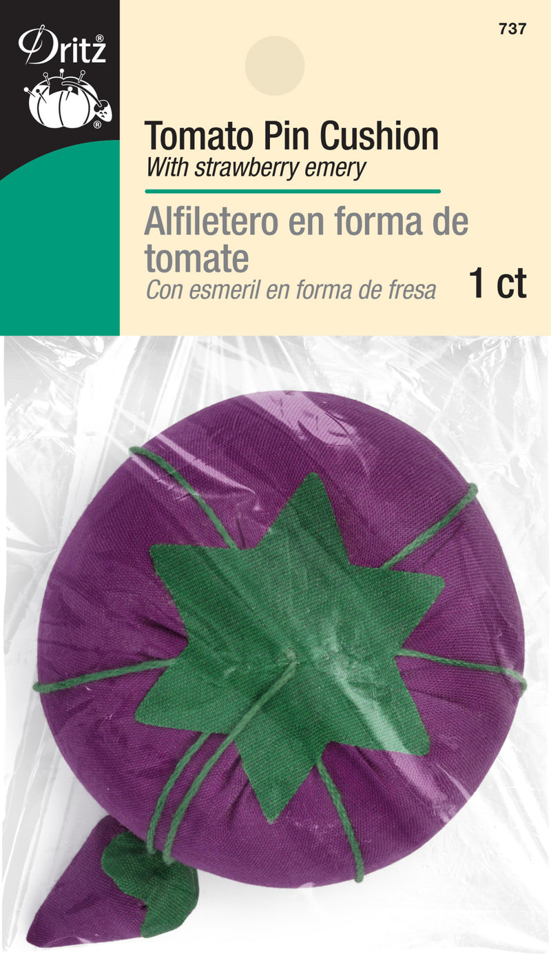 Chargez l'image dans la visionneuse de la galerie, 737-PURPLE|Dritz Tomato Pin Cushion with Strawberry Emery, Purple