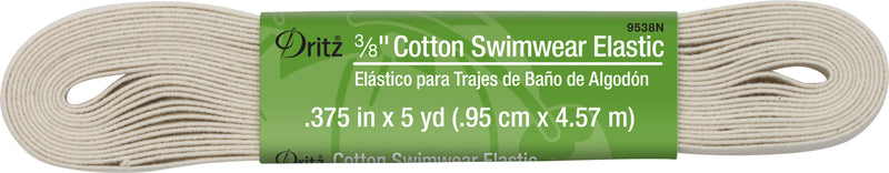 Chargez l'image dans la visionneuse de la galerie, 9538N|Dritz 3/8" Cotton Swimwear Elastic, Natural, 5 yd