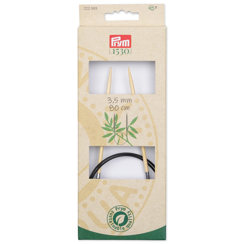 Chargez l'image dans la visionneuse de la galerie, 222505|Prym 32" (80 cm) Circular Bamboo Knitting Needles, US 4 (3.5 mm)