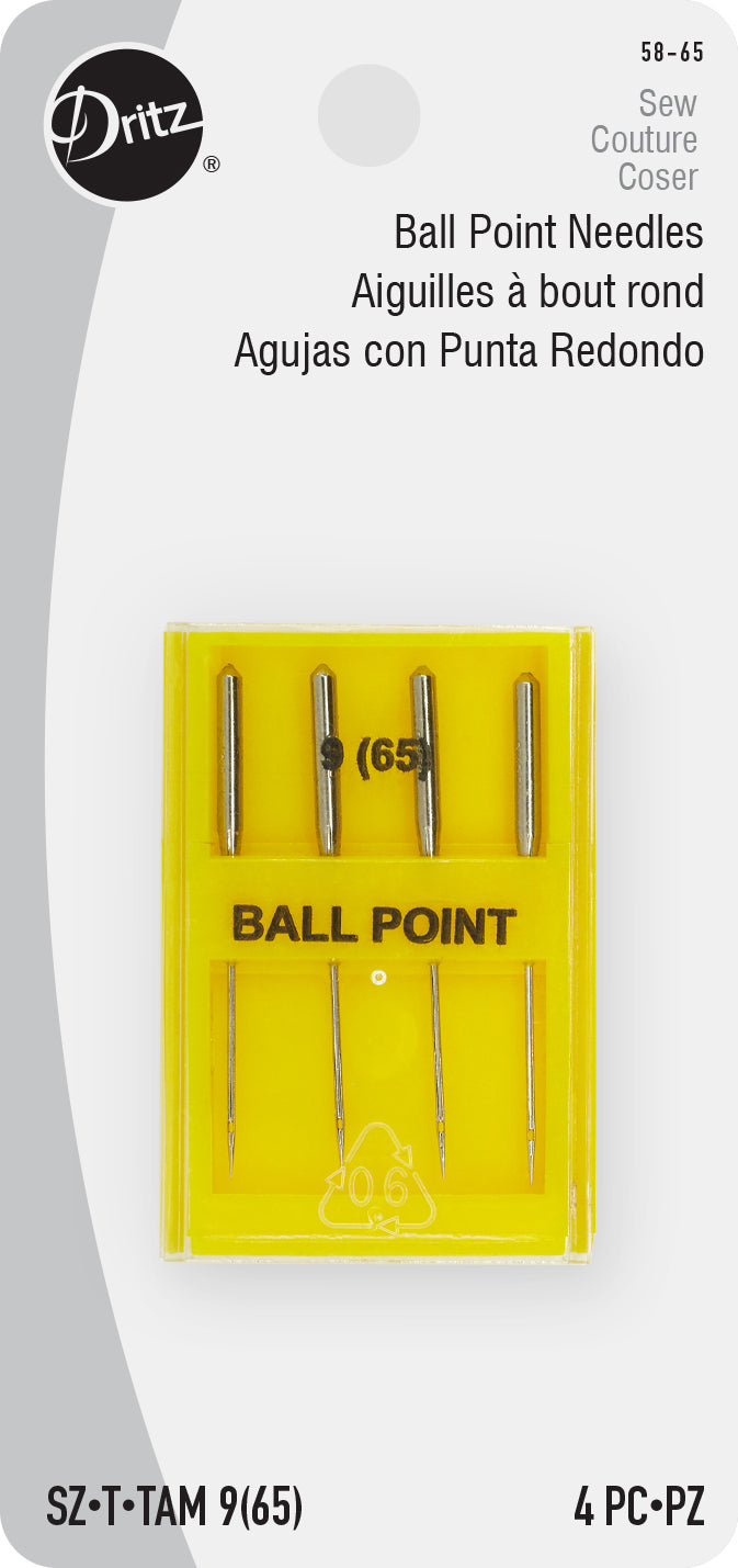 Chargez l'image dans la visionneuse de la galerie, 58-65|Dritz Ballpoint Machine Needles, Size 9 (65), 4 pc
