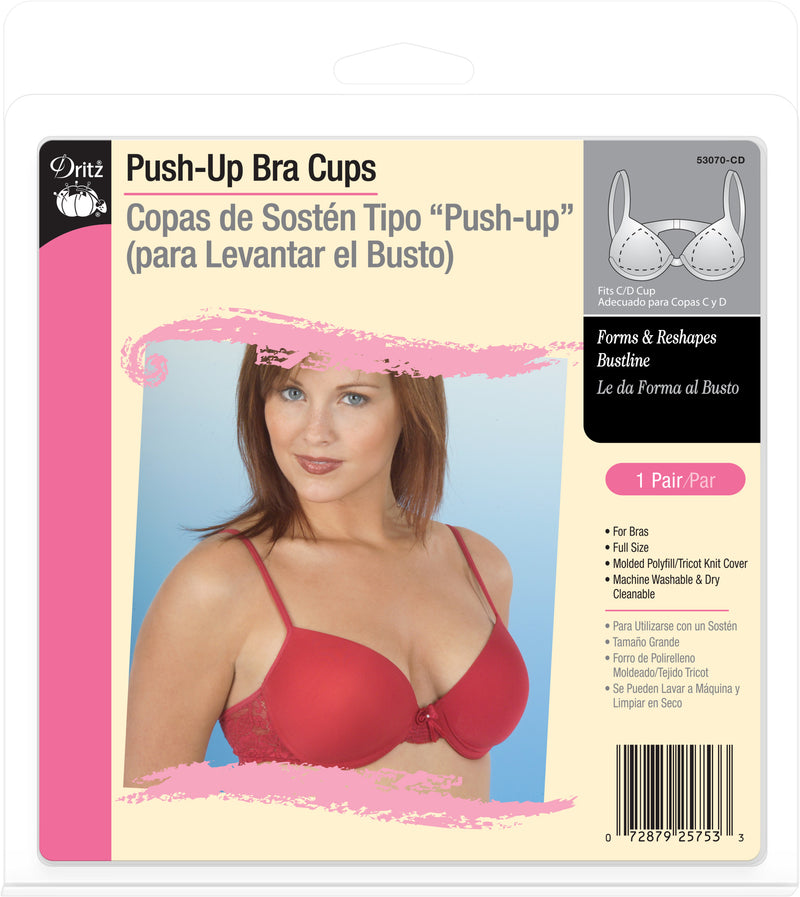 Chargez l'image dans la visionneuse de la galerie, 53070-CD|Dritz Push-Up Bra Cups, White, C/D Cup