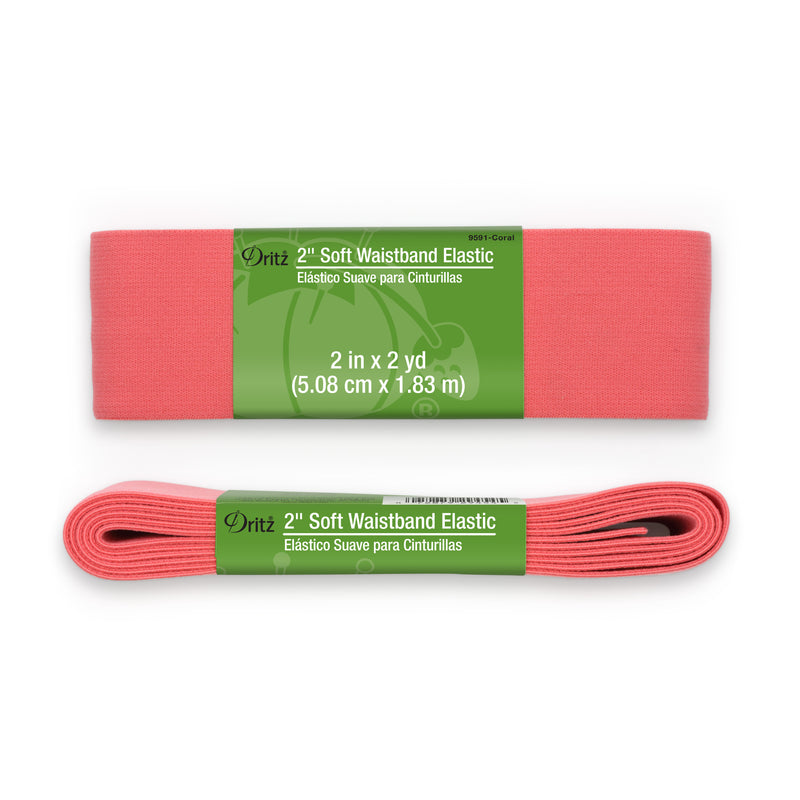 Chargez l'image dans la visionneuse de la galerie, 9591-CORAL|Dritz 2" Soft Waistband Elastic, Coral, 2 yd