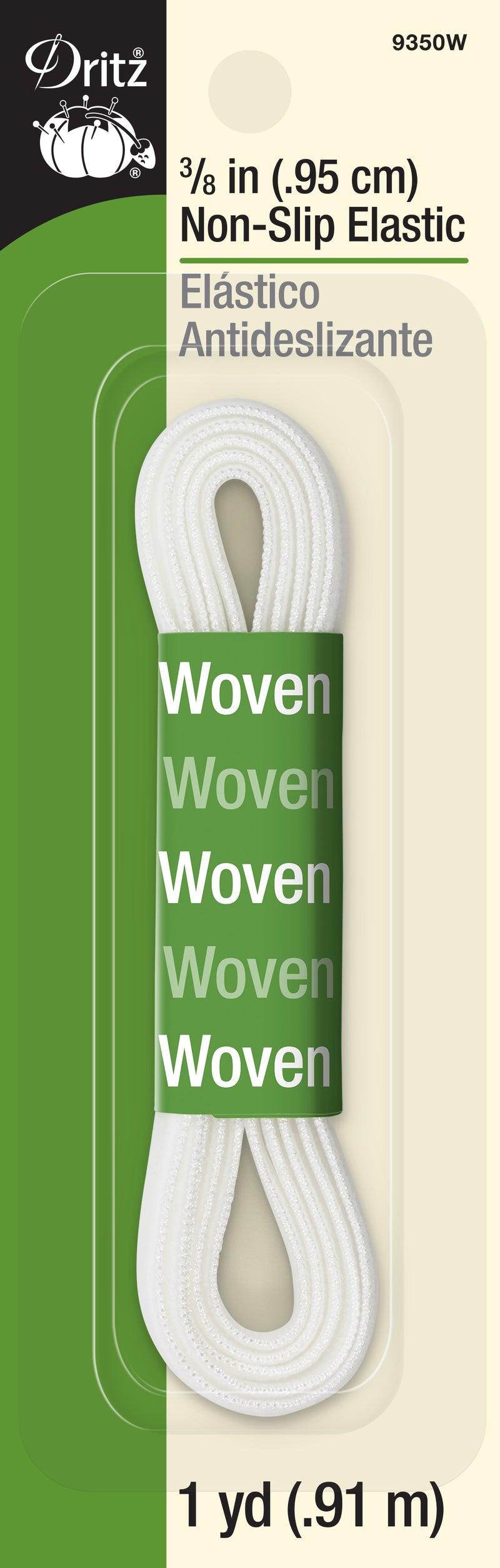 Chargez l'image dans la visionneuse de la galerie, 9350W|Dritz 3/8" Non-Slip Elastic, White, 1 yd