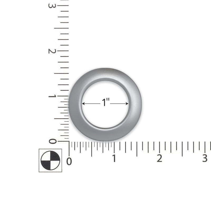 Chargez l'image dans la visionneuse de la galerie, 44373|Dritz 1" Plastic Curtain Grommets, Brushed Silver, 8 Sets