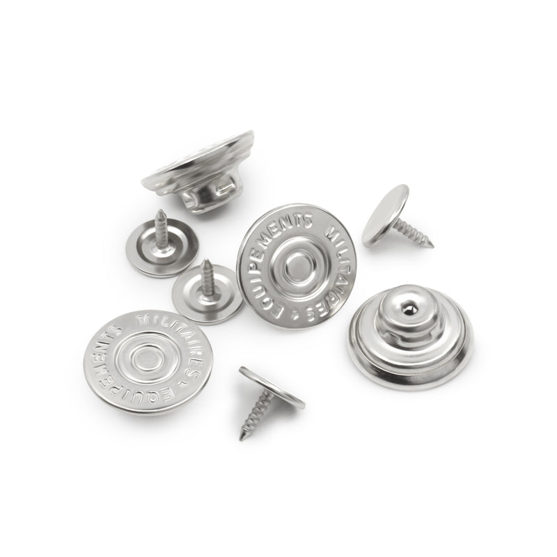 Chargez l'image dans la visionneuse de la galerie, 9-65|Dritz 5/8" Dungaree Buttons, 4 pc, Nickel