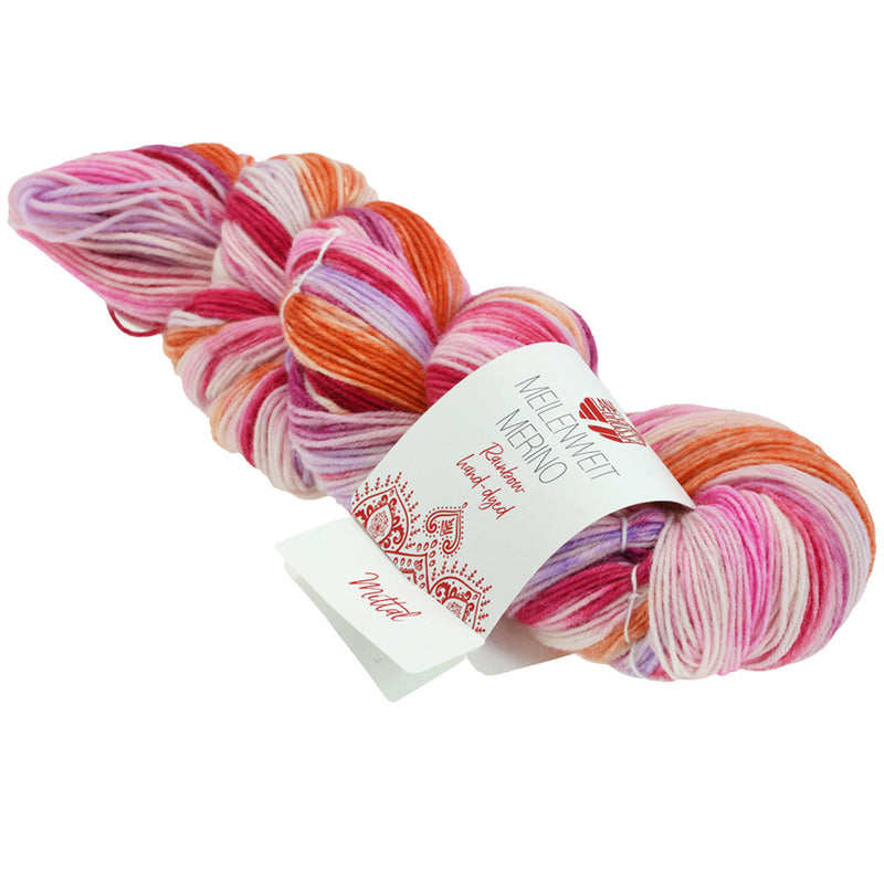 Chargez l'image dans la visionneuse de la galerie, 28297006|Lana Grossa Hand Dyed Meilenweit 100 Merino Rainbow Yarn, Mittal
