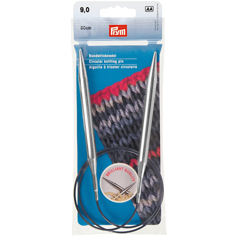 Chargez l'image dans la visionneuse de la galerie, 212224|Prym 32" Circular Brass Knitting Needles, 9mm