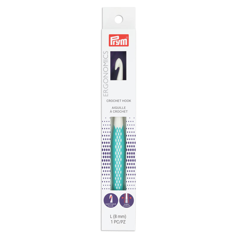 Chargez l'image dans la visionneuse de la galerie, 57206|Prym Ergonomic Crochet Hook, US L (8mm)