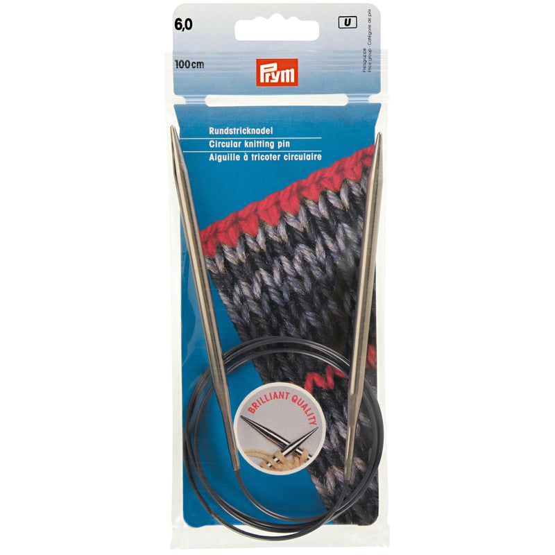 Chargez l'image dans la visionneuse de la galerie, 212186|Prym 40" Circular Brass Knitting Needles, 6mm