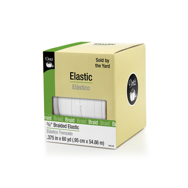 Load image into Gallery viewer, 9431W|Dritz 3/8" White Braided Elastic, 60 yd