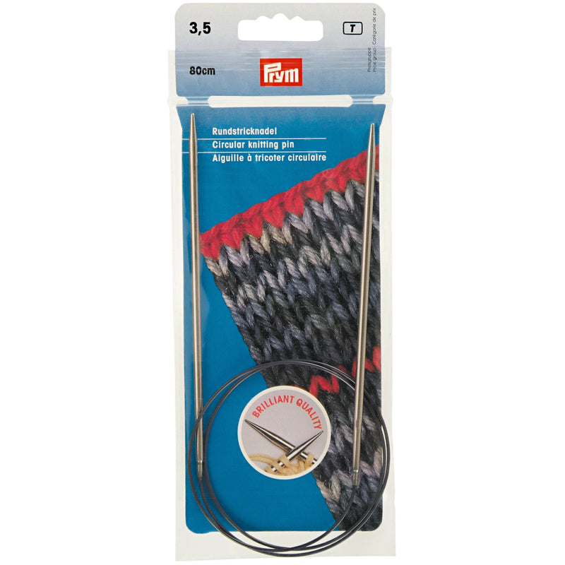 Chargez l'image dans la visionneuse de la galerie, 212134|Prym 32" Circular Brass Knitting Needles, 3.5mm