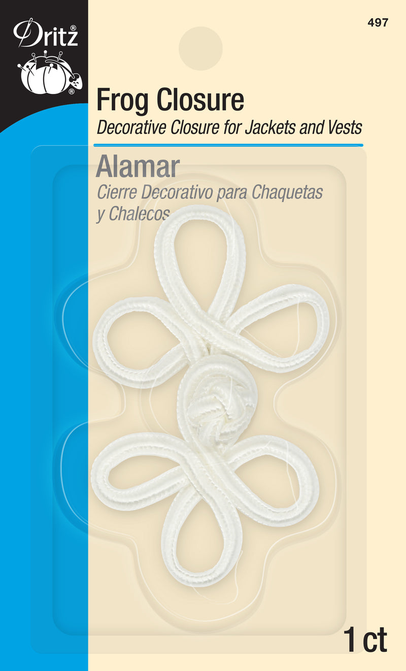 Chargez l'image dans la visionneuse de la galerie, 497|Dritz 3" Frog Closure Set, White
