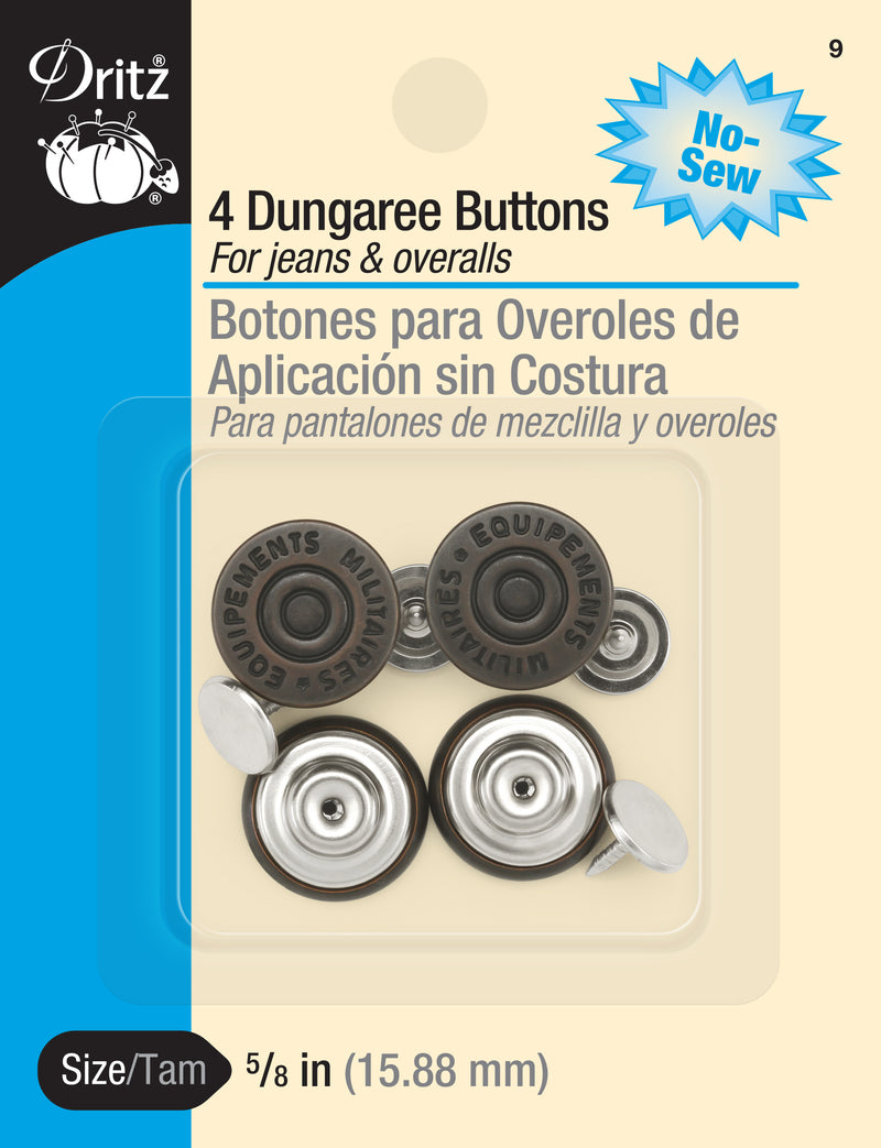 Chargez l'image dans la visionneuse de la galerie, 9|Dritz 5/8" Dungaree Buttons, 4 pc, Copper