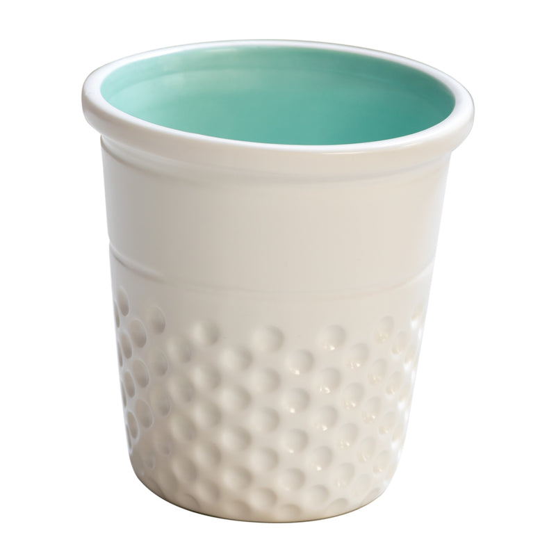 Chargez l'image dans la visionneuse de la galerie, DR002|Dritz Novelty Ceramic Thimble Container, Aqua