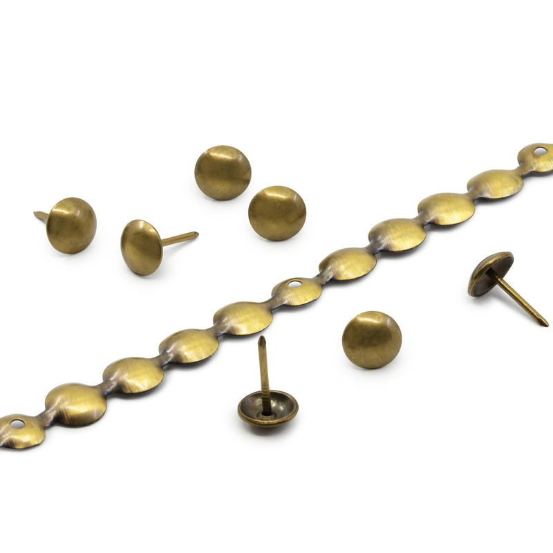 Chargez l'image dans la visionneuse de la galerie, 44288|Dritz 7/16" Decorative Nailhead Trim, Antique Brass, 75 pc