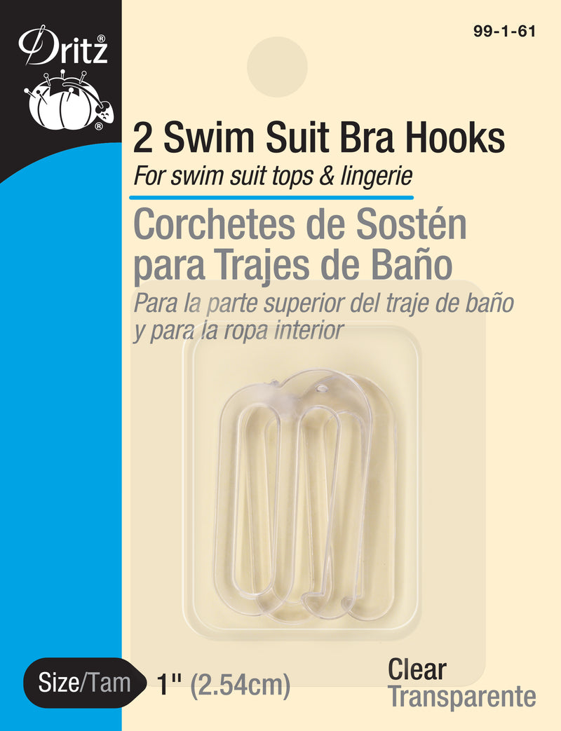 Chargez l'image dans la visionneuse de la galerie, 99-1-61|Dritz 1" Swim Suit Bra Hooks, 2 pc, Clear