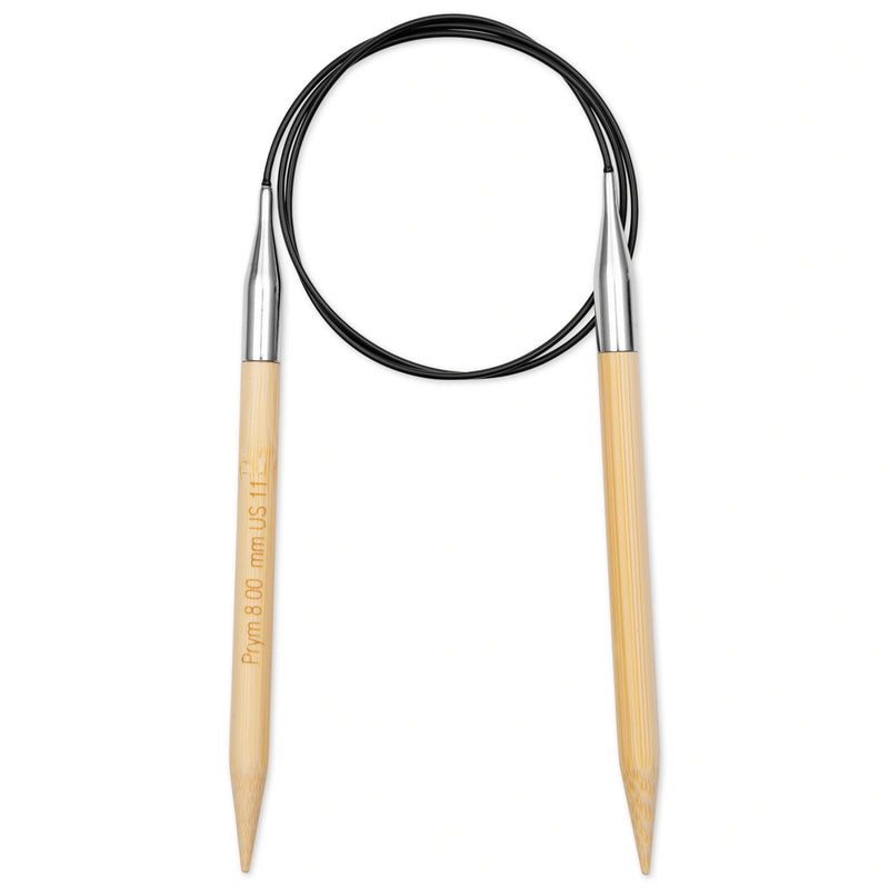 Chargez l'image dans la visionneuse de la galerie, 222512|Prym 32" (80 cm) Circular Bamboo Knitting Needles, US 11 (8 mm)