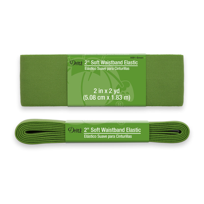 Chargez l'image dans la visionneuse de la galerie, 9591-GREEN|Dritz 2" Soft Waistband Elastic, Green, 2 yd