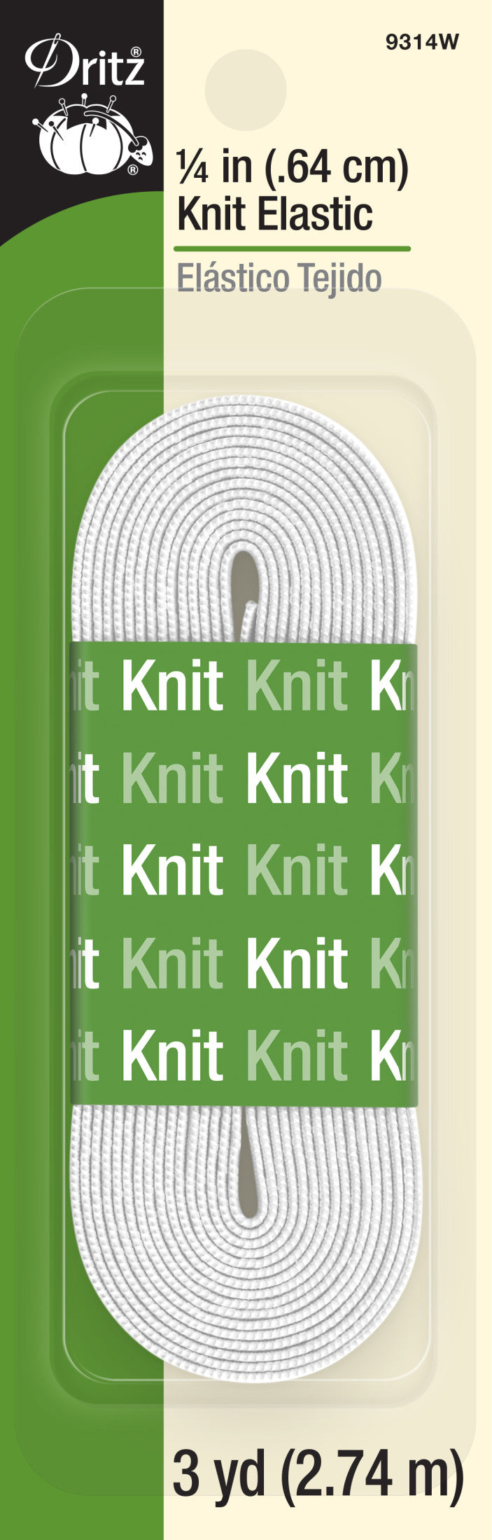 Chargez l'image dans la visionneuse de la galerie, 9314W|Dritz 1/4" Knit Elastic, White, 3 yd