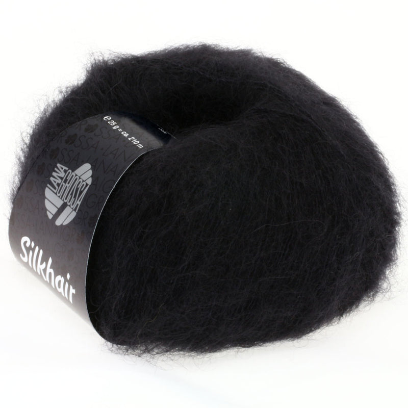 Chargez l'image dans la visionneuse de la galerie, 5710014|Lana Grossa Silkhair Yarn, Black