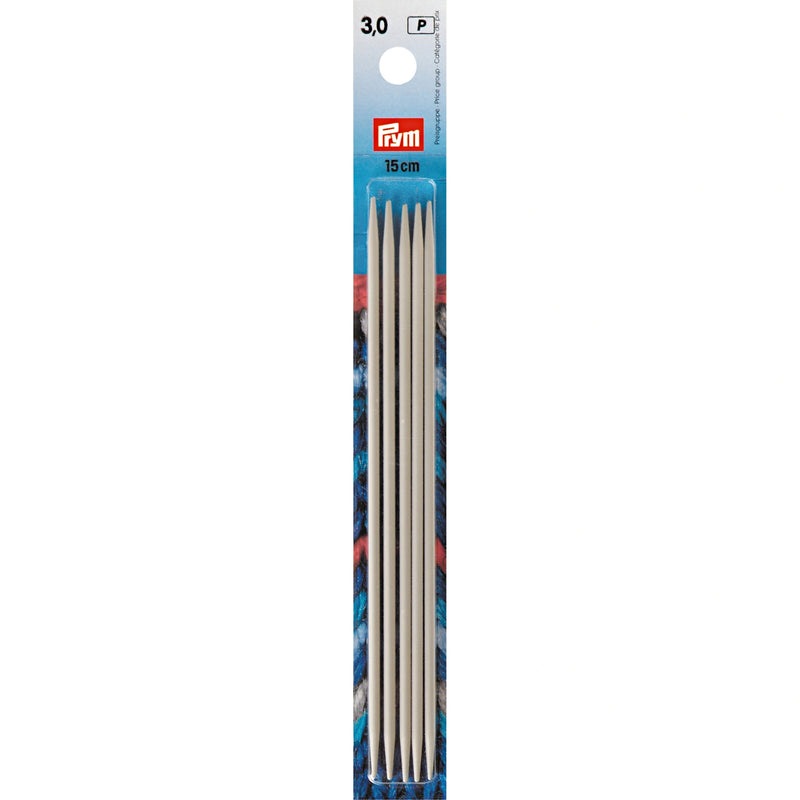 Chargez l'image dans la visionneuse de la galerie, 191363|Prym 6" Double Point Aluminum Knitting Needles, 3mm
