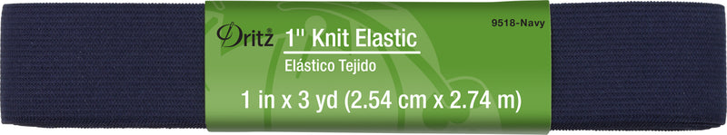 Load image into Gallery viewer, 9518-NAVY|Dritz 1" Knit Elastic, Navy, 3 yd