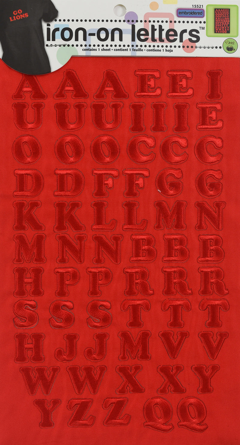 Chargez l'image dans la visionneuse de la galerie, 15521|Dritz Embroidery Iron-on Letters, Red