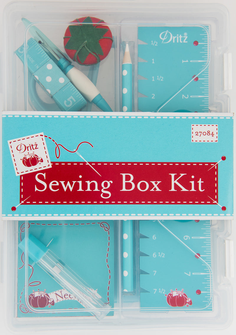 Chargez l'image dans la visionneuse de la galerie, 27084|Dritz Essential Sewing Box Kit, Blue