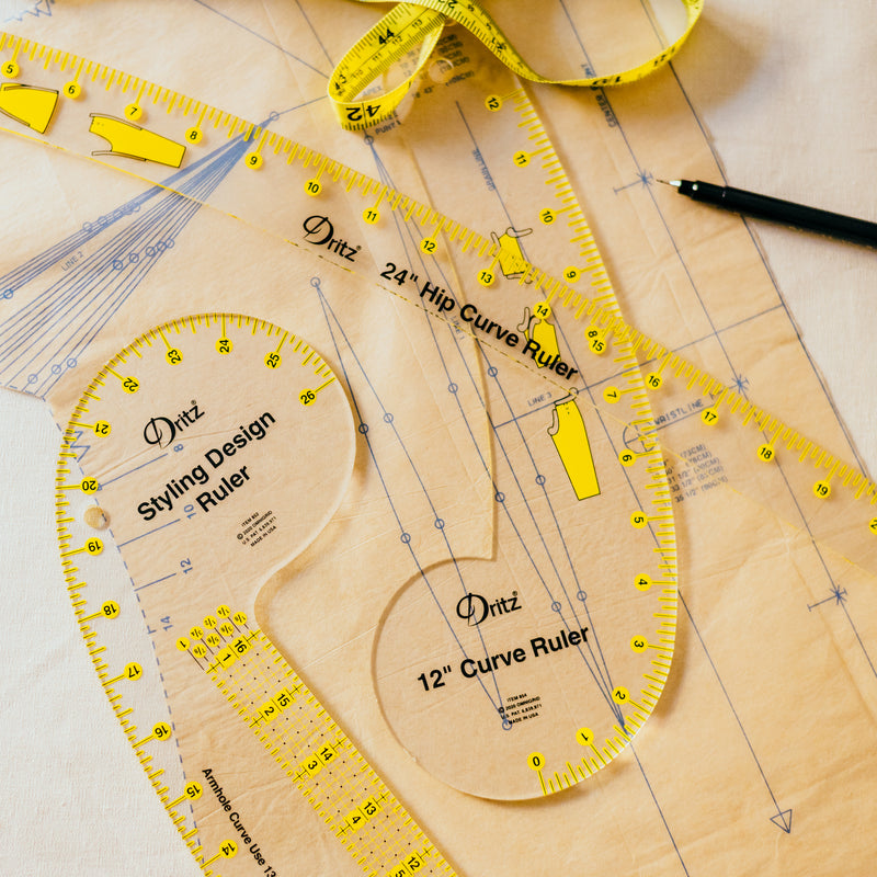 Chargez l'image dans la visionneuse de la galerie, 855|Dritz Design Ruler Trio, 3 Sewing Rulers, Clear