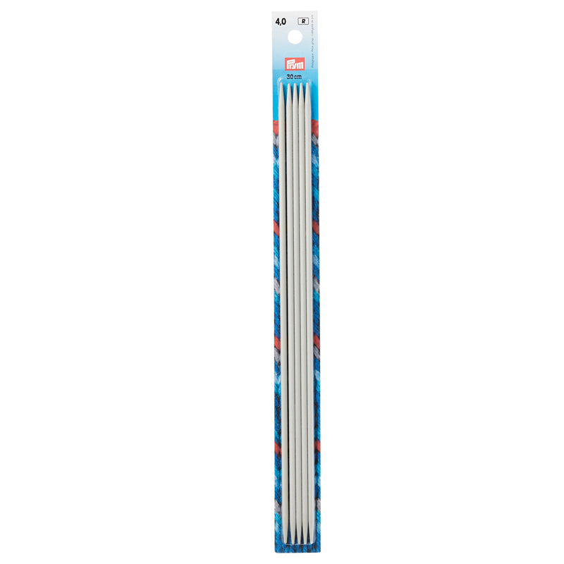 Chargez l'image dans la visionneuse de la galerie, 191559|Prym 12" Double Point Aluminum Knitting Needles, 4mm