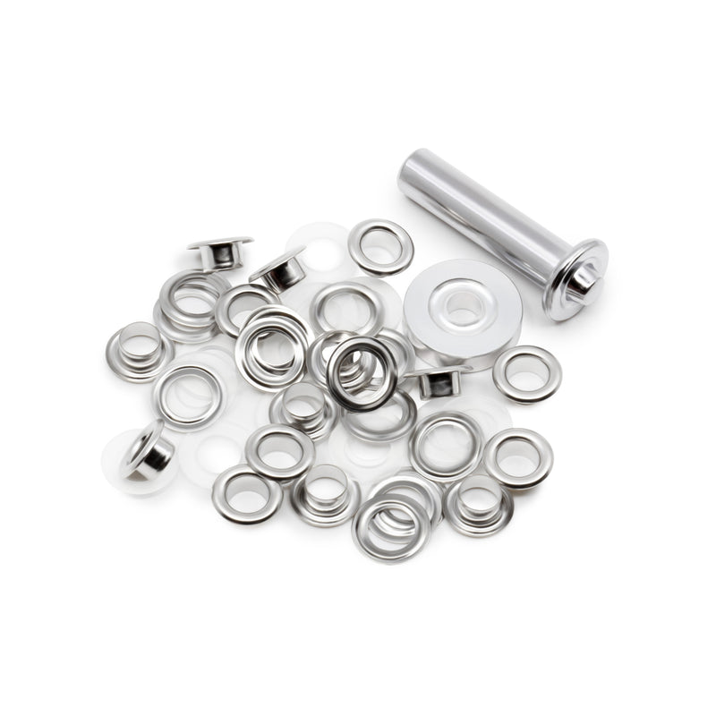 Chargez l'image dans la visionneuse de la galerie, 730-65-T|Dritz 1/4" 2-Part Eyelets & Tools, 15 Sets, Nickel