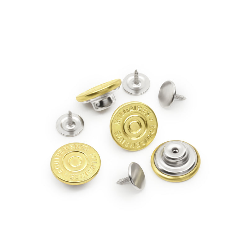 Chargez l'image dans la visionneuse de la galerie, 9-35|Dritz 5/8" Dungaree Buttons, 4 pc, Gold